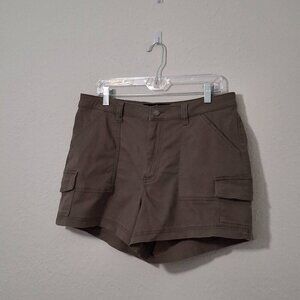 Hollister Ultra High Rise Mom Shorts 3 Sz 15 Cargo Stretchy Outdoor Neutral